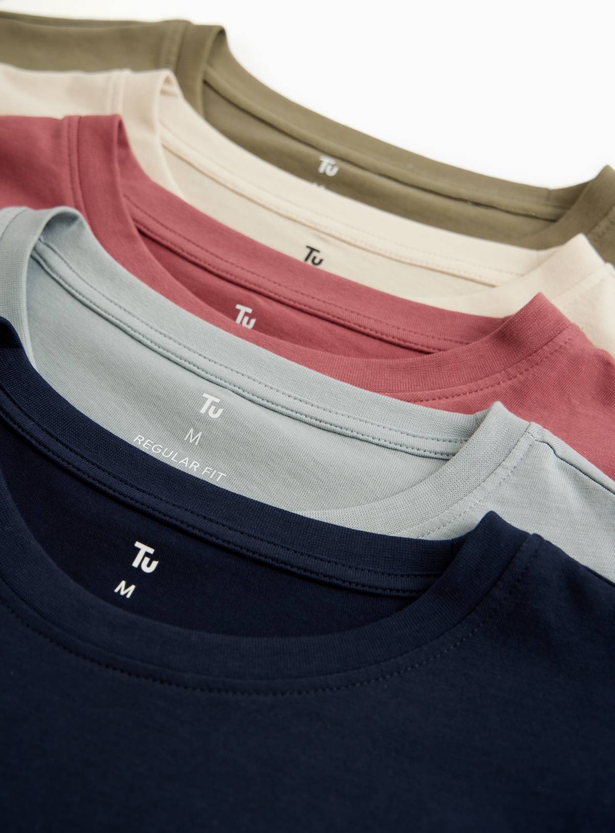 Mixed Regular Crew Neck T-Shirts 5 Pack XL - Image 2
